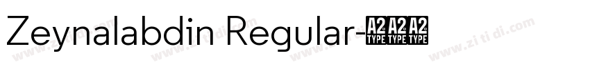 Zeynalabdin Regular字体转换